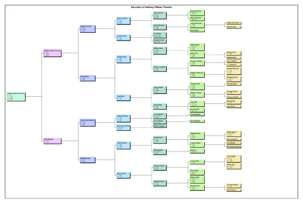 Direct Ancestors from my Timmins Family Tree - Ancestral ...